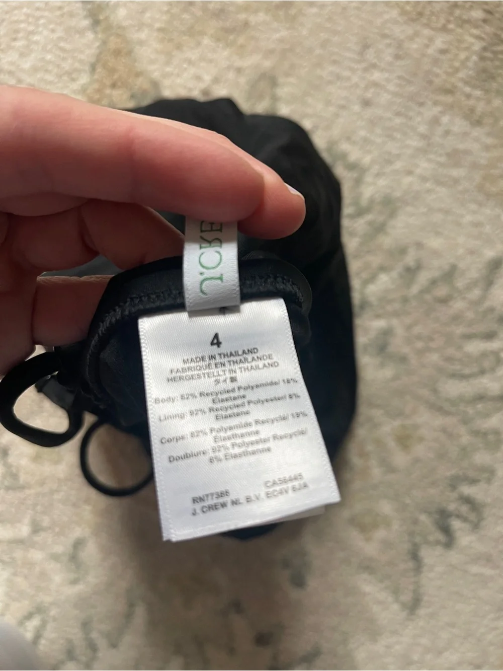 J Crew Black One Piece Swimsuit